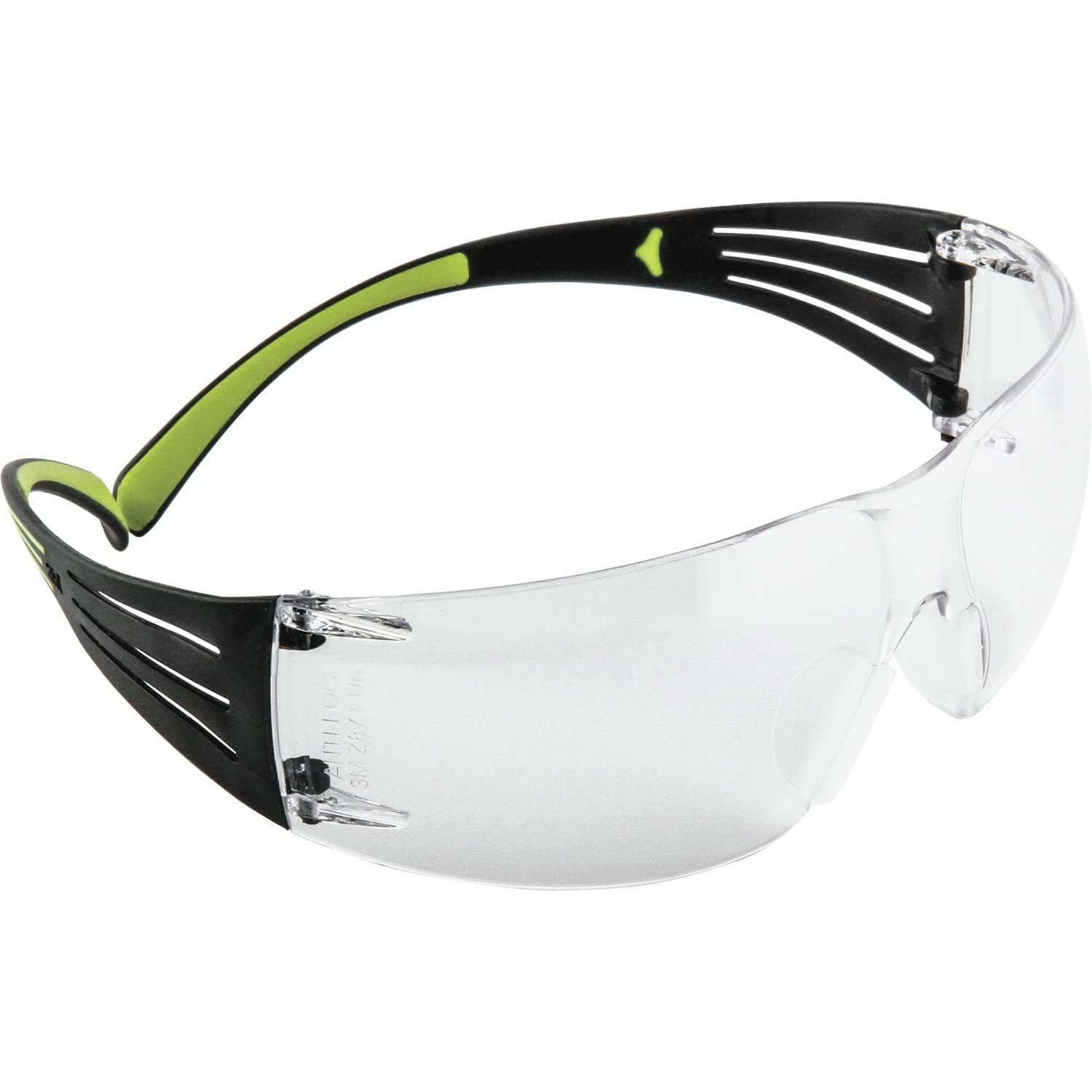 Secure Fit 400 Series Protective Eyewear, Standard, Black/Green