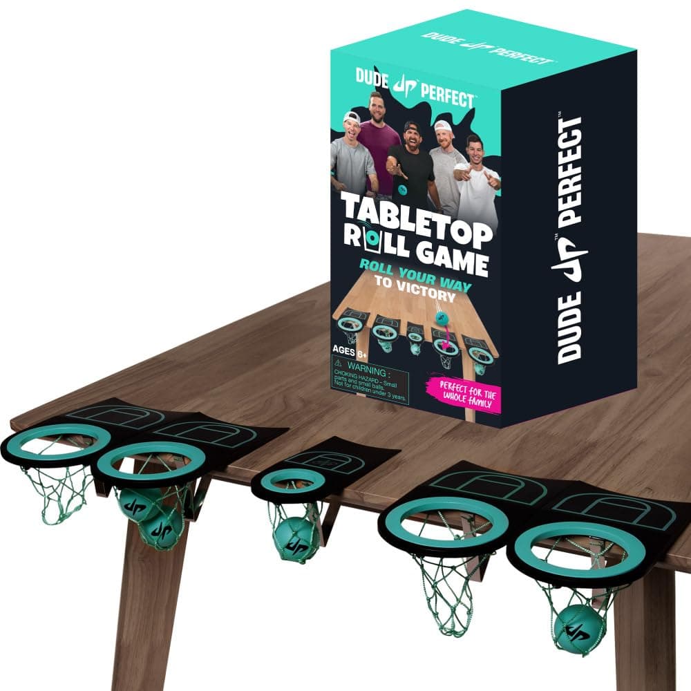 Dude Perfect Tabletop Roll, a Target Toss Game, for Kids and Adults, Great for Family and Friend Game Night, Perfect for a Gift and Parties, Ages 6+