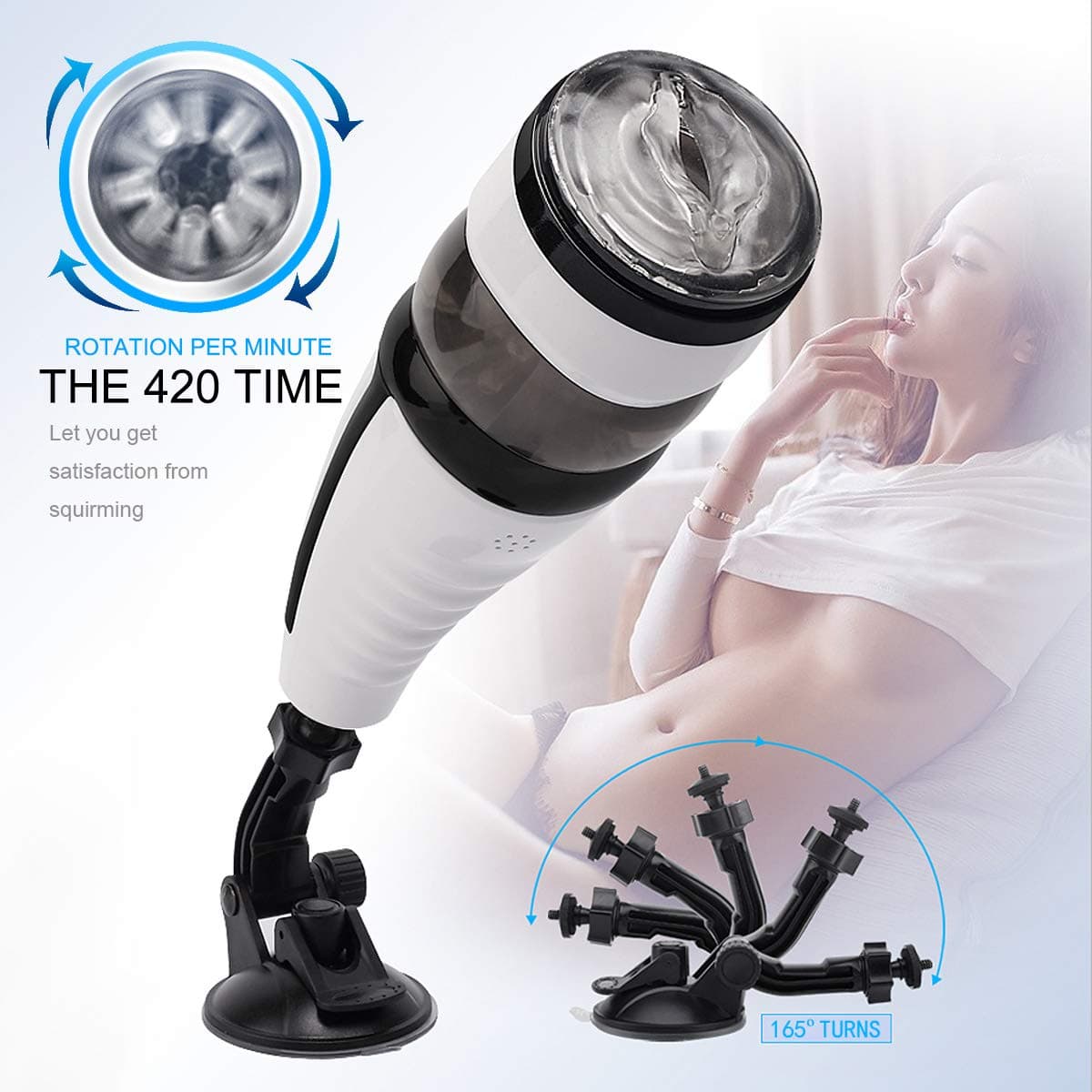 Deep Throat Hands Free Six Toys Automatic Telescopic Piston Double-end Rotate Oral Masturabation Cup Device Relax Muscle,Sexy Underwear Toy for Men Deluxe Toys T-Shirt Sucking Endless