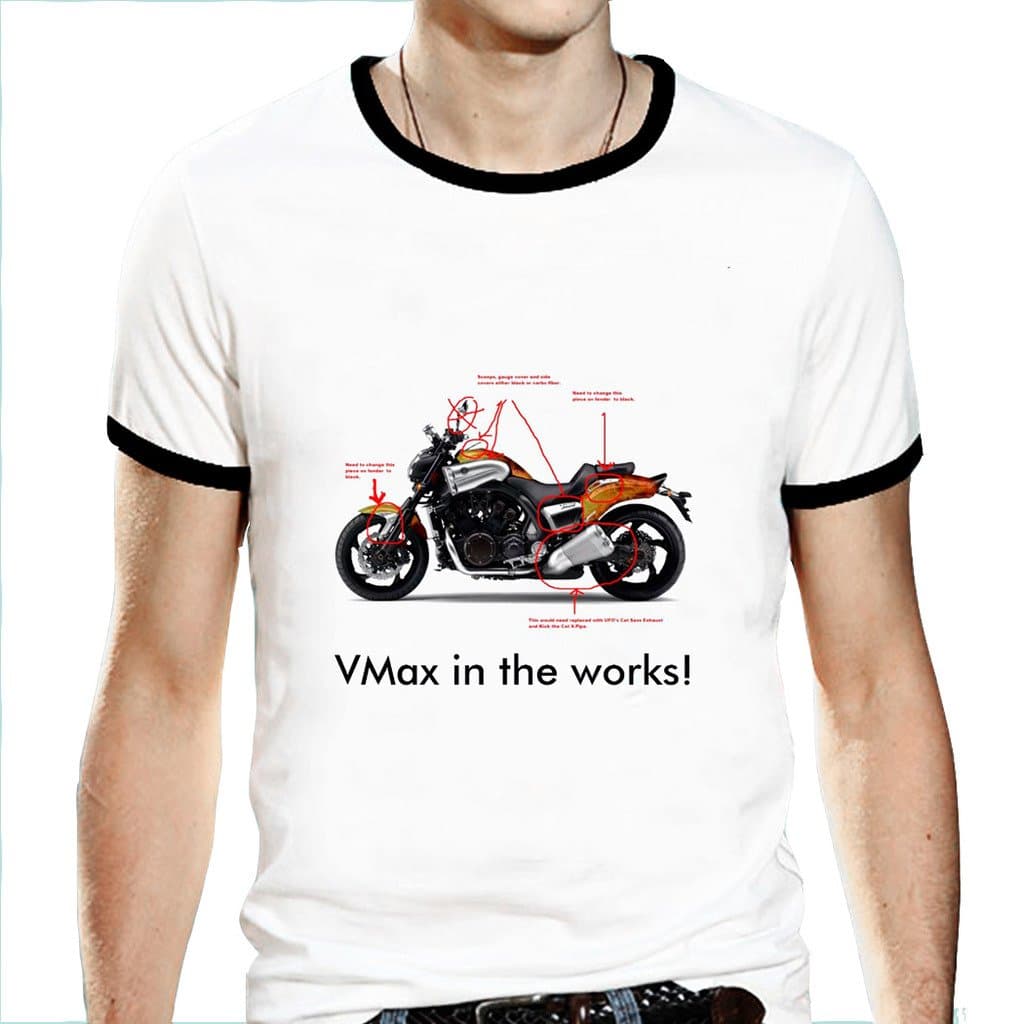 LeynaT Vmax Funny Tshirts Yamaha Star Vmax Short Sleeve Shirts Yamaha X-Large