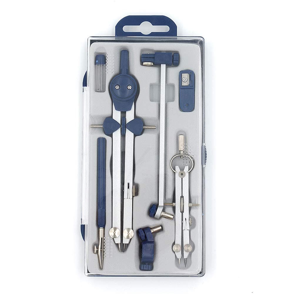 Geometry Set, Stainless Steel Compass Drawing Tool Math Compass for Geometry Compass for Kids Drawing Compass Sets Math Drafting Dividers Tool Set 5 Pack Set 5 Pack