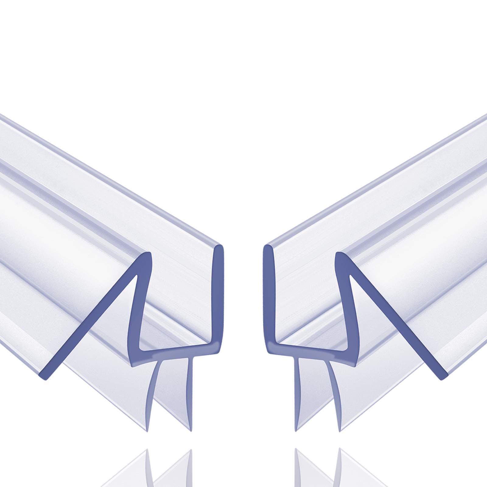 2-Pack Butecare Frameless Shower Door Bottom Seal for Glass Doors – Stop Shower Leaks and Create a Water Barrier (3/8” x 39”)