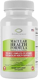 Macular Health Formula – Capsules – Complete Nutritional Supplement for Eye Health - Contains Lutein, Zeaxanthin, Vitamin C, D, E & B6 (120 Count)