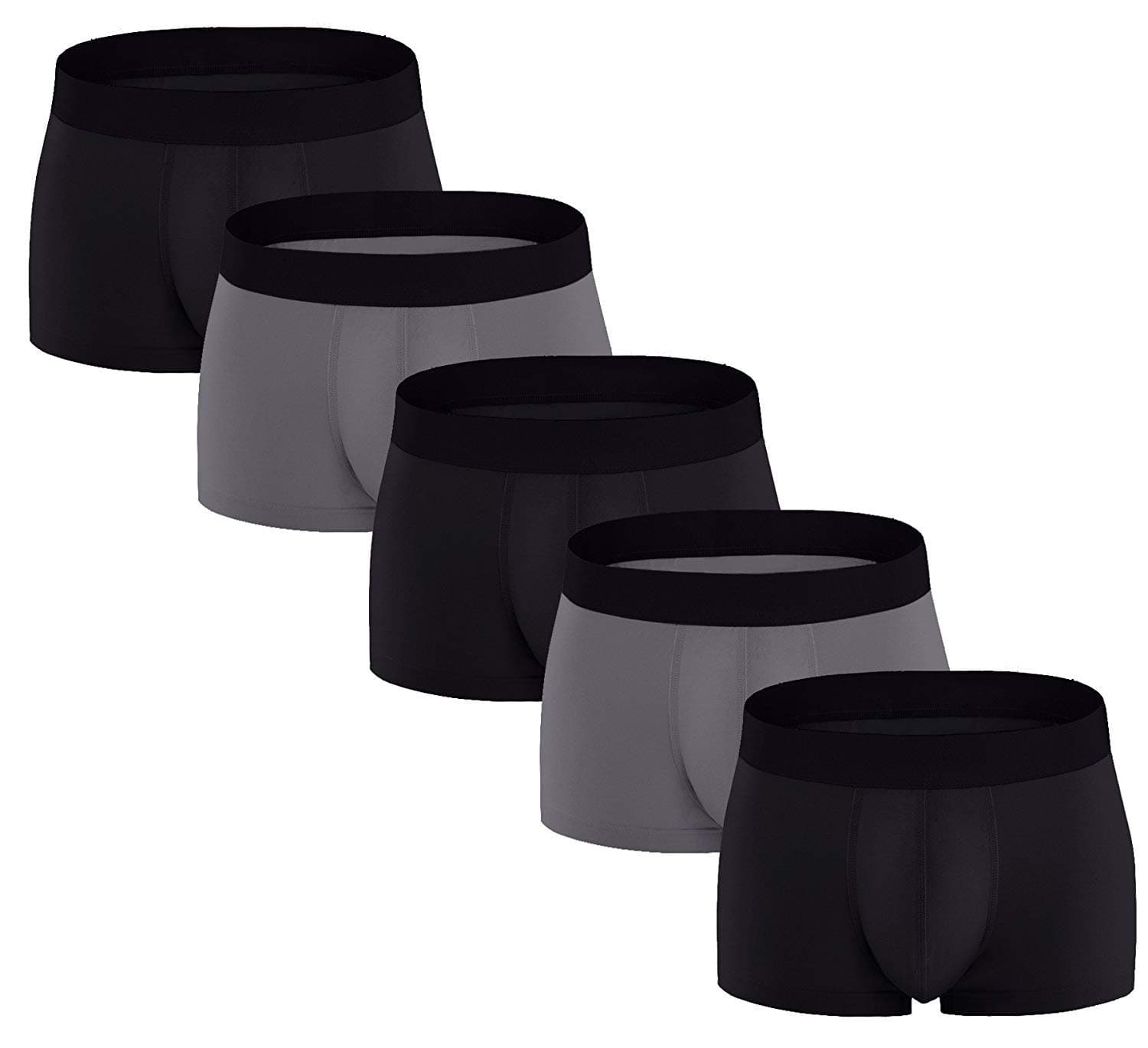 ADOLPH Men's Boxer Briefs 5 Pack No Ride-up Breathable Comfortable Cotton Sport Underwear-3B2G-M-1