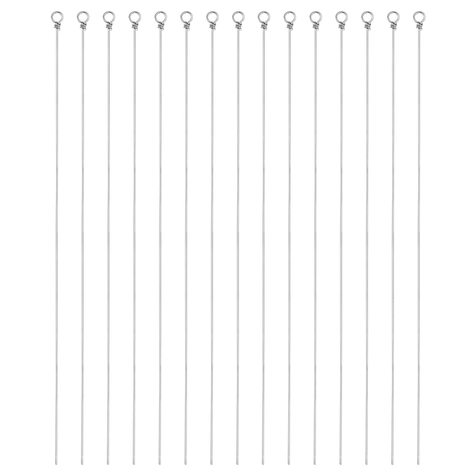 PATIKIL Fishing Looped Spinner Shaft Stainless Steel Looped Wire Baits Spinner Fishing Lure Making Supplies Rig