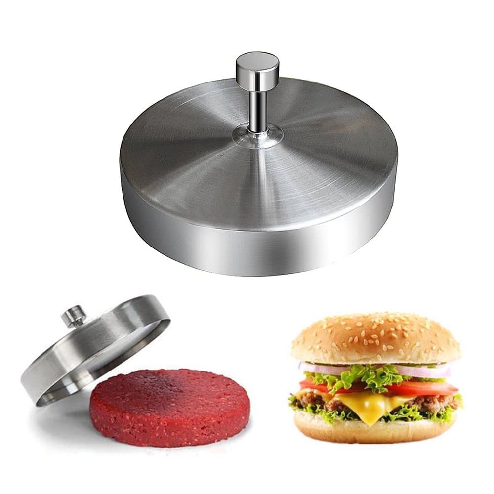 SOOSHOWStainless Steel Burger Press Hamburger Maker Non Stick Patty Mold Ideal for BBQ & Perfect Patties.Easy to Operate and Clean,Without Any Worries