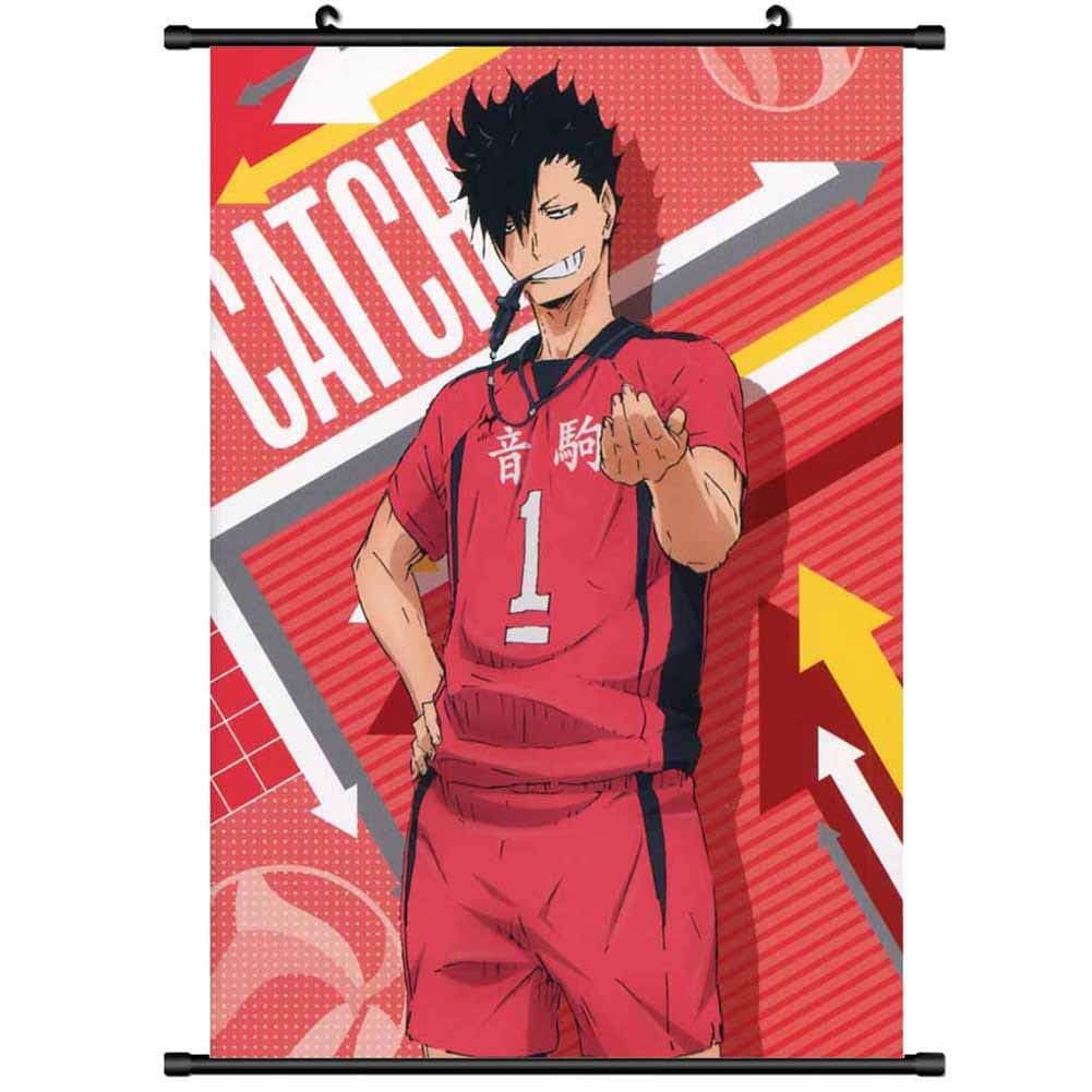 Apehuyuan Haikyuu Wall Scroll Poster 20x30 cm, Anime Wall Art Mural Home Decor for Living Room, Bedroom(Kuroo Tetsurou)