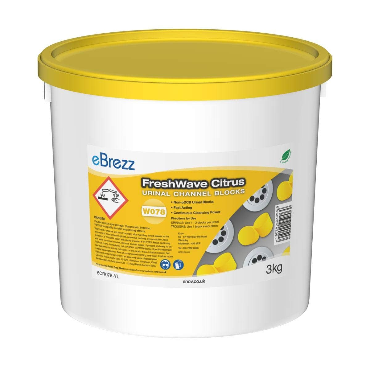 W078 FreshWave Citrus Urinal Channel Blocks ~ 150 Blocks