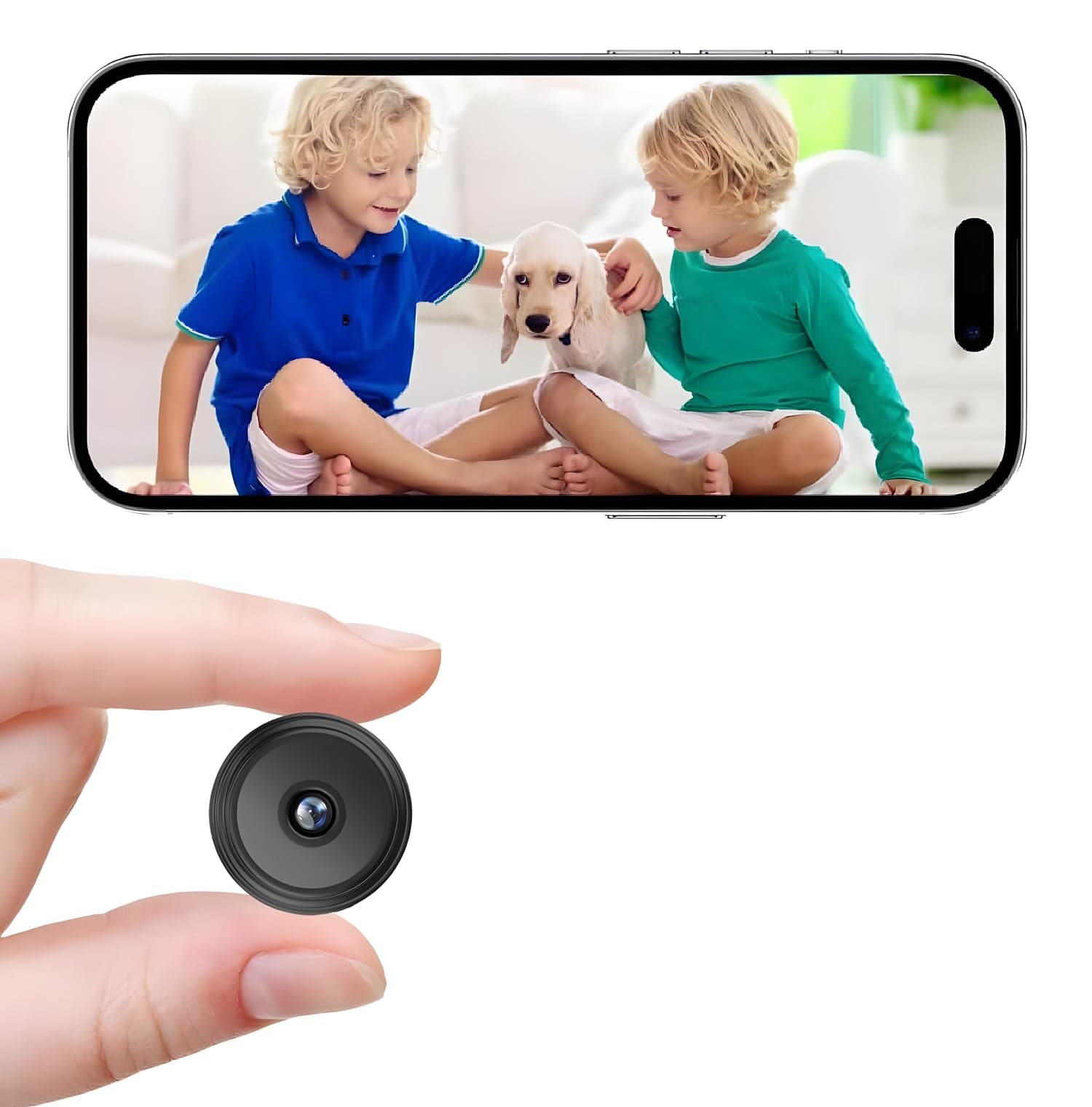 ELEFOCUS Spy Camera Hidden Camera,WiFi Mini Nanny Cam Wireless Cameras for Home Office Security,APP Control with Motion Detection and Night Vision