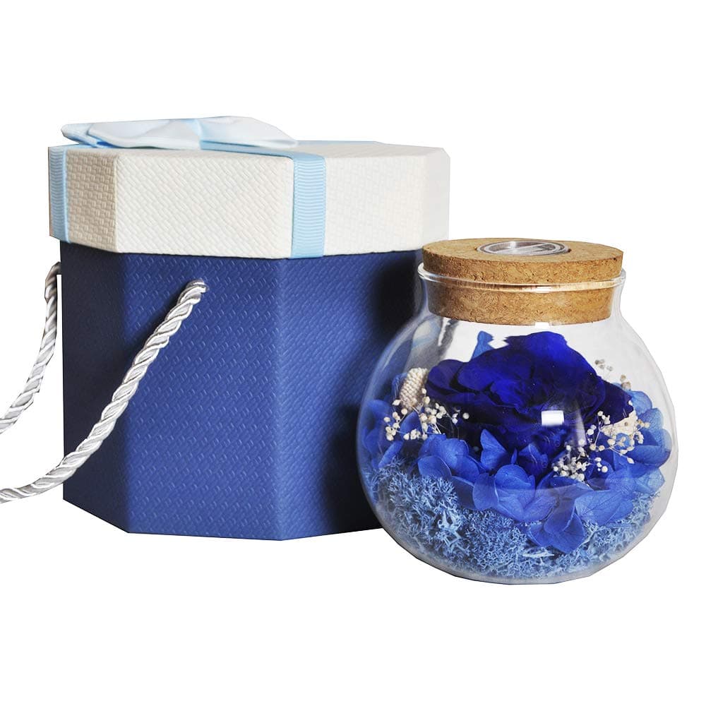 Forever Rose with Blue Rose LED Light (Pure Love)