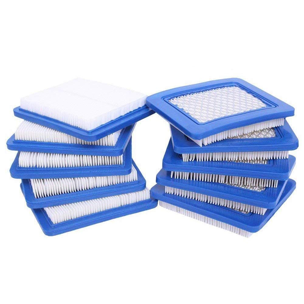 10 Pack 491588S Air Filter, Compatible with 491588 4915885 Flat OEM Air Cleaner Cartridge, Lawn Mower Air Filter