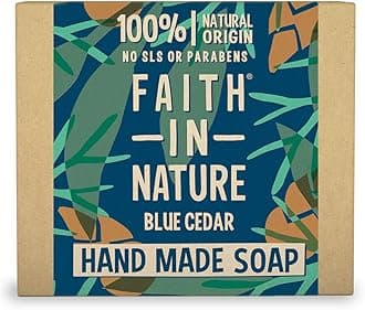 Faith In Nature Hand Made For Men Blue Cedar Soap 100g