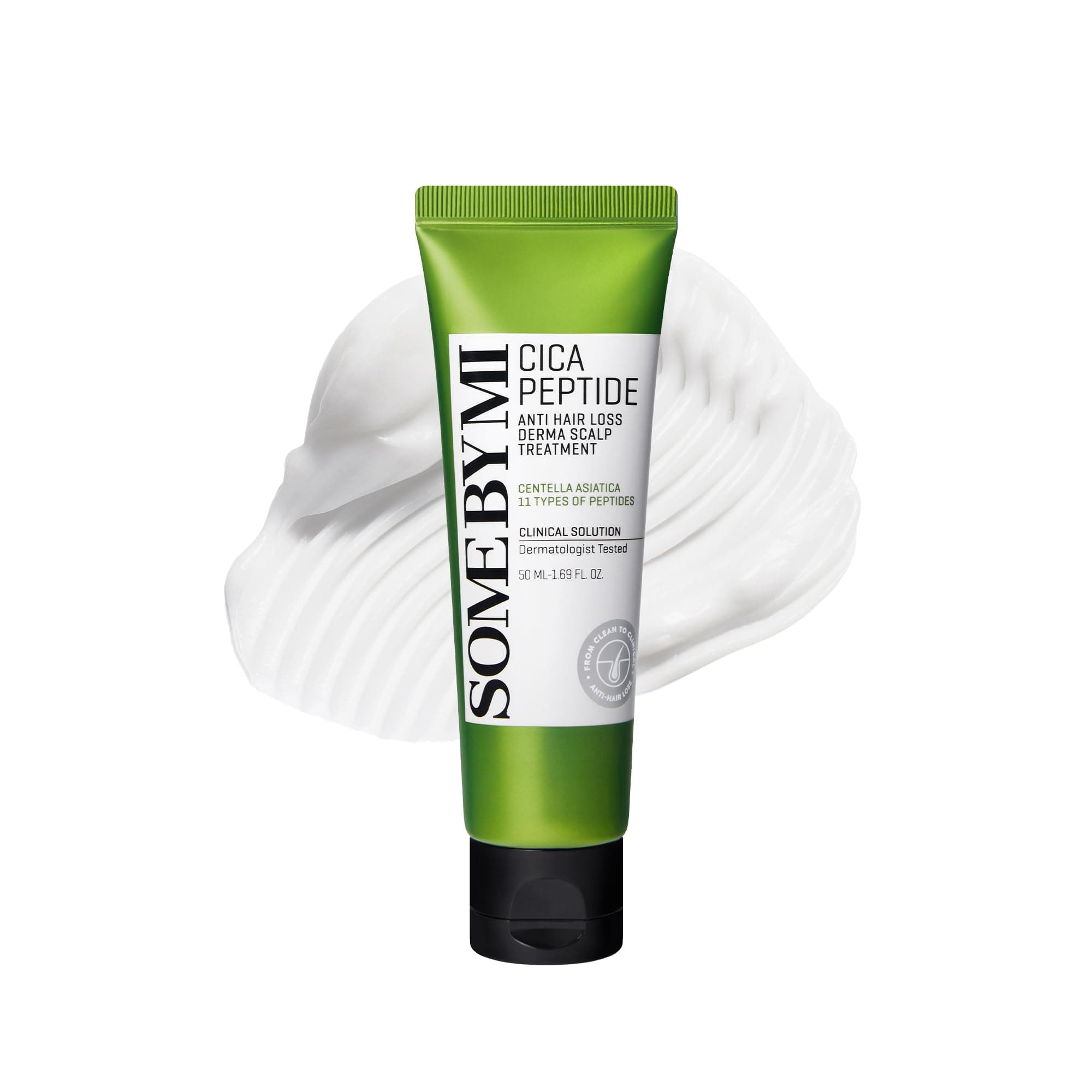 SOME BY MI Cica Peptide Anti-Hair Loss Derma Scalp Treatment, 1.7 fl oz (50 ml), PEPTIDE ANTI HAIR LOSS DERMA SCALP TREATMENT 1.7 fl oz (50 ml), Hair Care, Damage Care, Repairing, Gloss, Color