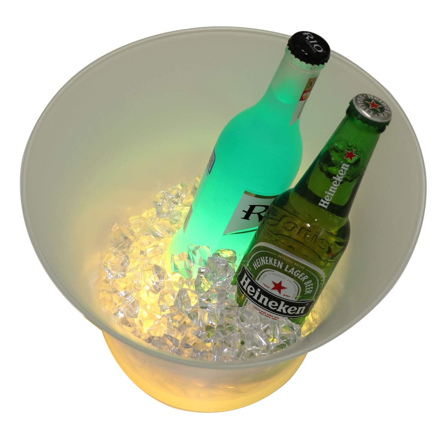 Nilefen LED Ice Bucket 4 Bottle Swiss Modern Transparent Ice Bucket Good for up to 4 Wine or Champagne Bottles Ice Bucket (5l)