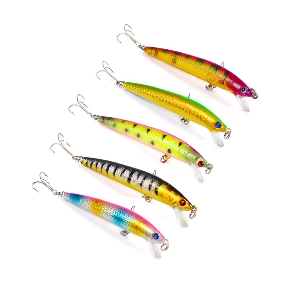 Minnow Fishing Lures Crankbaits Set Fishing Hard Baits Life-Like Swimbait Hard Fishing Topwater Lure Bass Bait for Trout Bass Perch Fishing