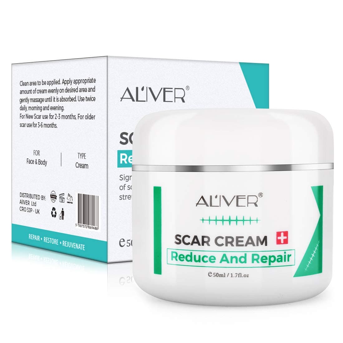 Scar Removal Cream - Effective Stretch Mark Removal - Natural Skin Repair - Acne Scar Remover Cream - Advanced Treatment for Old Scars & Acne Scars