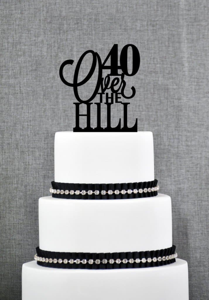 Loihuen Over the Hill Cake Topper Customize with any age you like