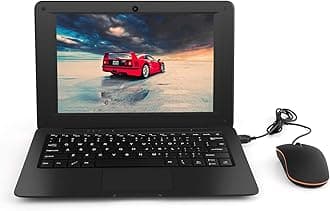 Goldengulf Windows 10 Portable Computer Laptop Mini 10.1 Inch 32GB Ultra Slim and Light Netbook Intel Quad Core PC HDMI USB Netflix YouTube for Children (Black)