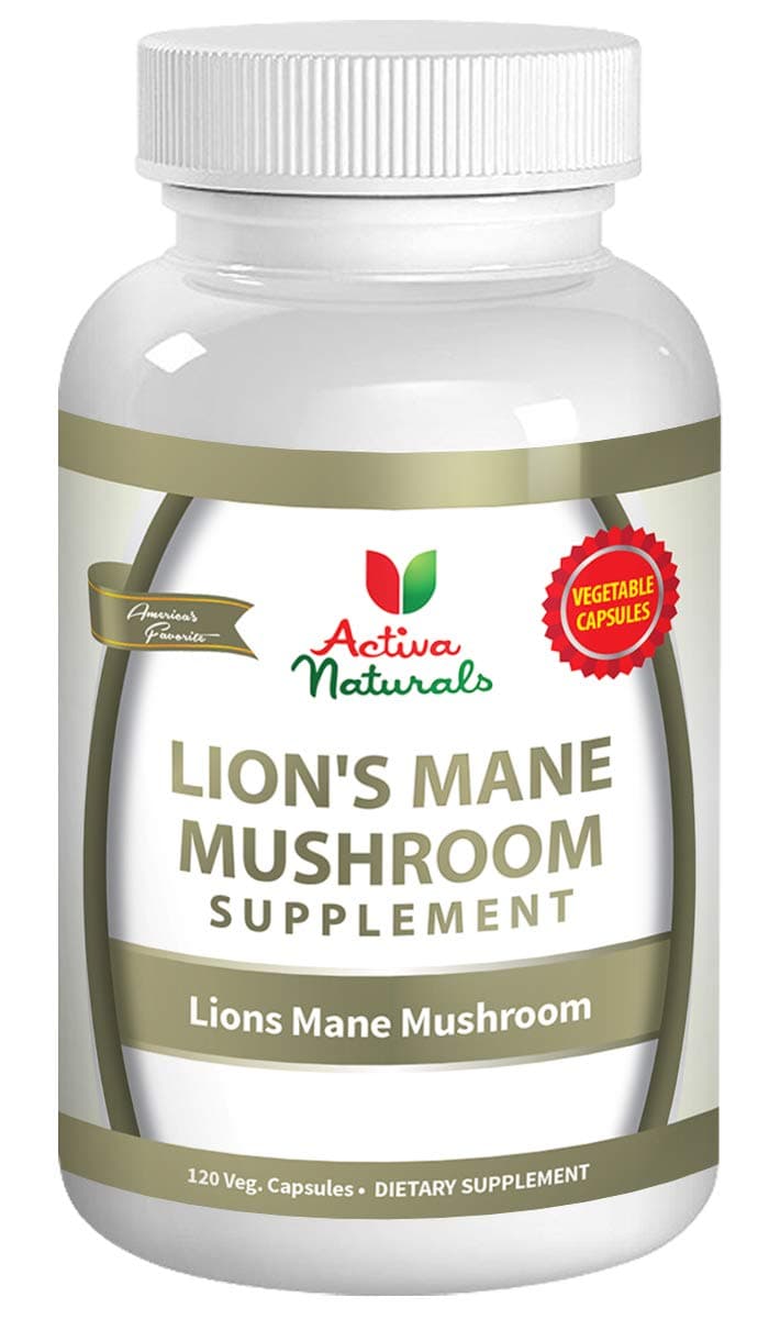 Lions Mane Mushroom Capsules - Daily Nutritional Lion's Mane Vitamin Supplement -120 Veggie Caps (60 Servings)