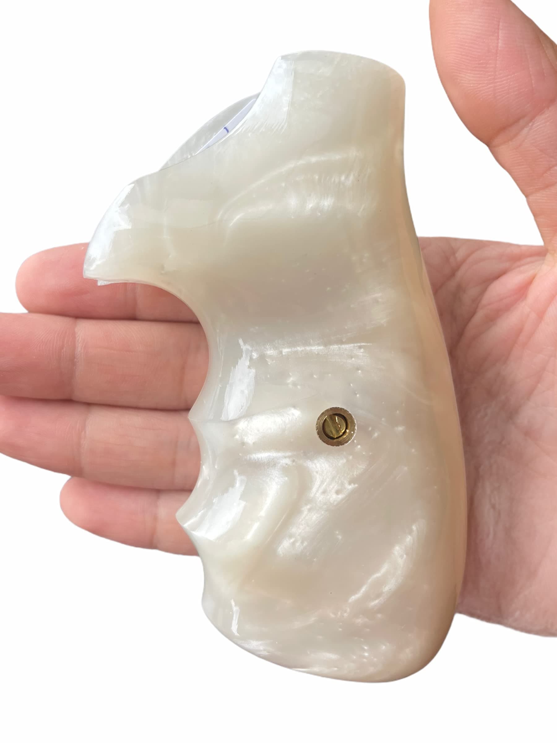 RSR04 ## New Rossi Small Frame Square Butt Revolver Grips 67 68 69 71 351 511 515 518 720 971 972 Finger groove White Pearl Resin Birthday New year Christmas Gift Sport For Men Man by Handicraftgrips