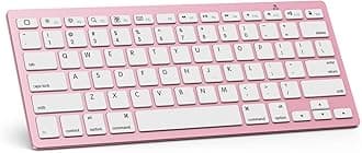 Bluetooth Keyboard Compatible with iPad A16 11th 10th Generation, iPad 10.2 (9th/8th/7th), iPad Pro 13/12.9/11 inch, iPad Air/Mini and More iOS Devices, Rose Gold