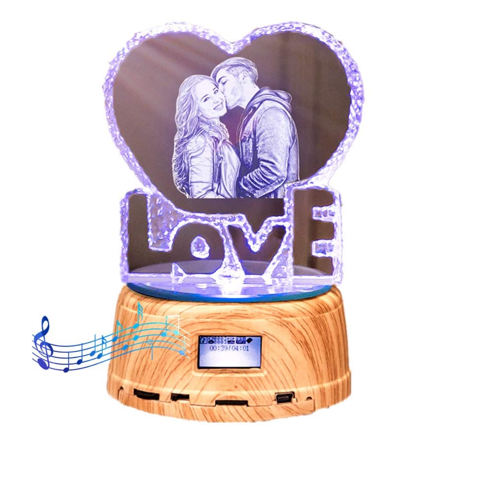ASD Jewerly Dad Gifts Custom Photo Night Light Bluetooth Led Lamp Music Player Father Day Gift for Dad Music Box Gifts
