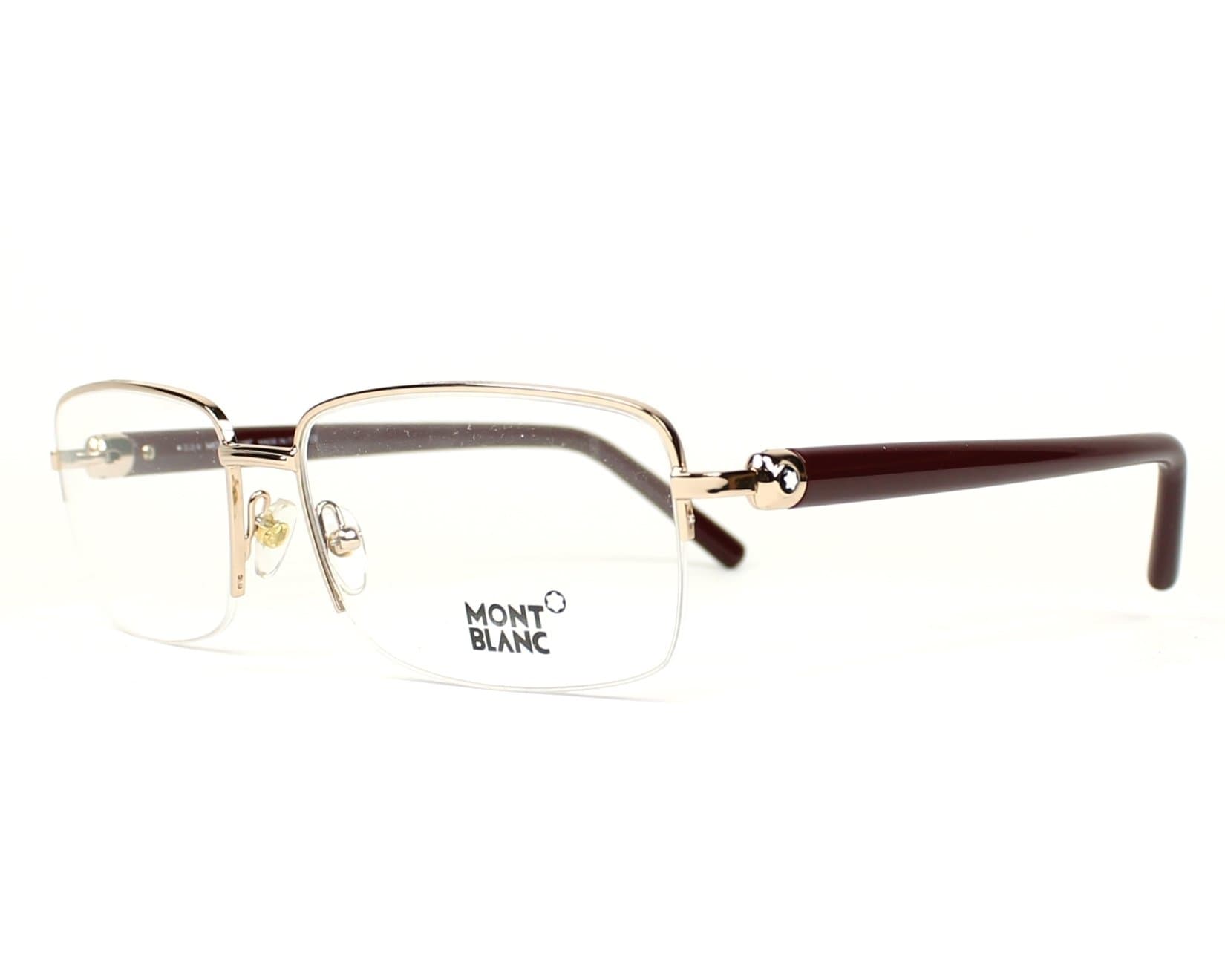 MONT BLANC Men's Brillengestelle MB487-28-58 Optical Frames, Gold, 58.0