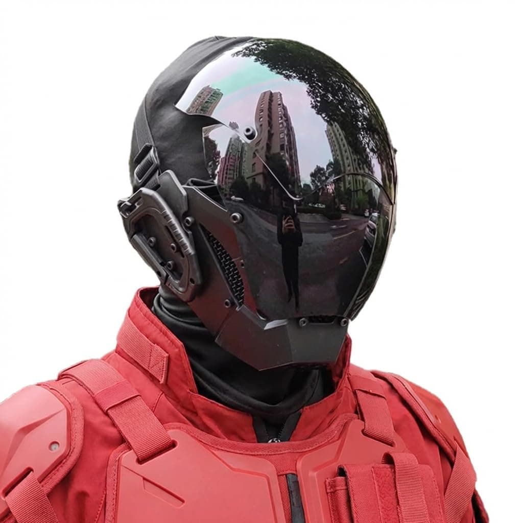 Punk Mask Cosplay for Men, Cosplay Halloween Mask Fit Party Music Festival Accessories