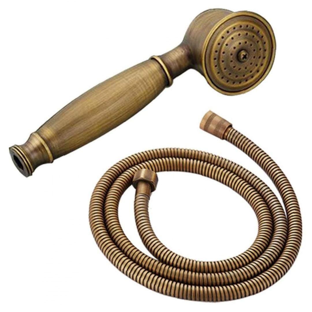 Antique Gold Brass Bathroom Shower Head Water Saving Bath Shower System Wall Mounted Rainfall Shower Head Handheld