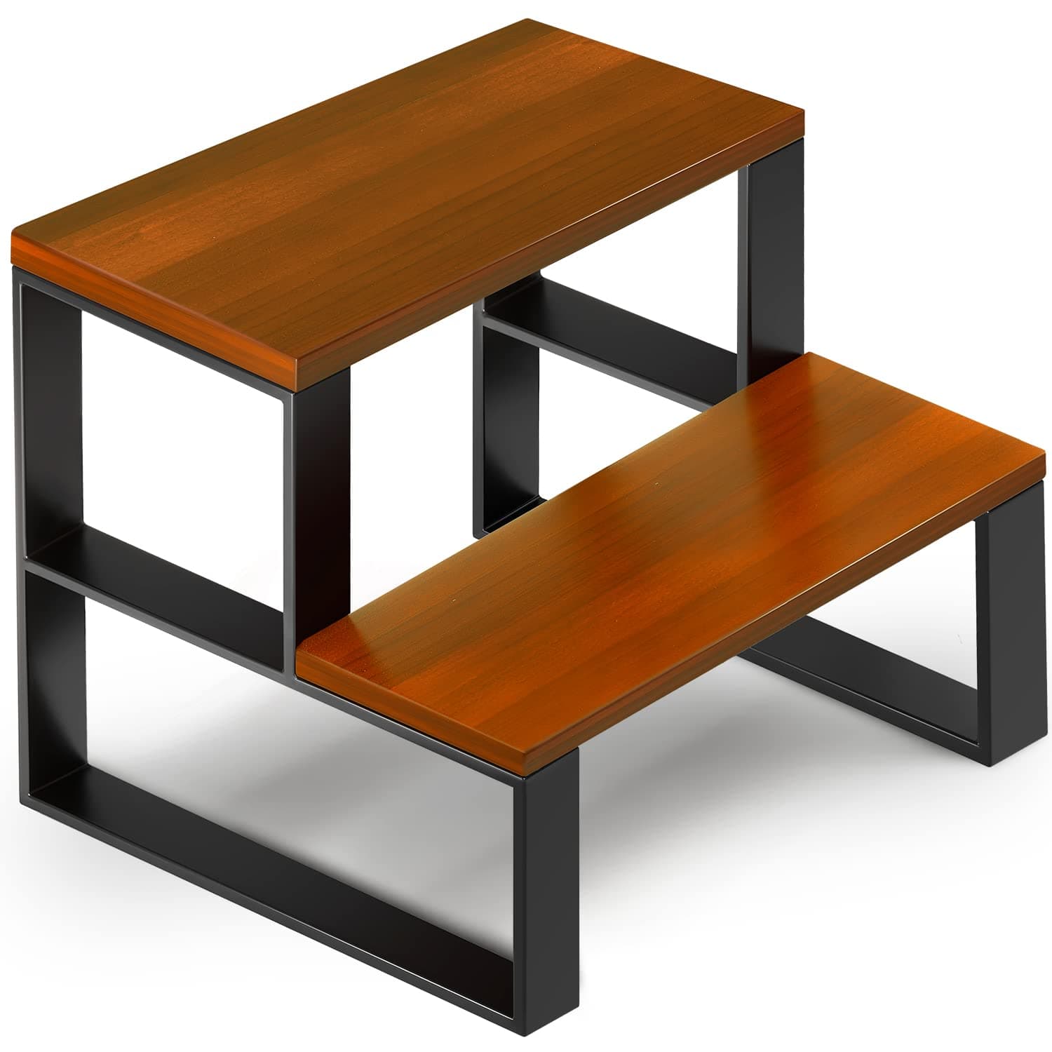 Wooden Step Stools for Adults Kids Steping Stool for Kitchen High Bed Hold Up to 500lb (Self-Assembly)