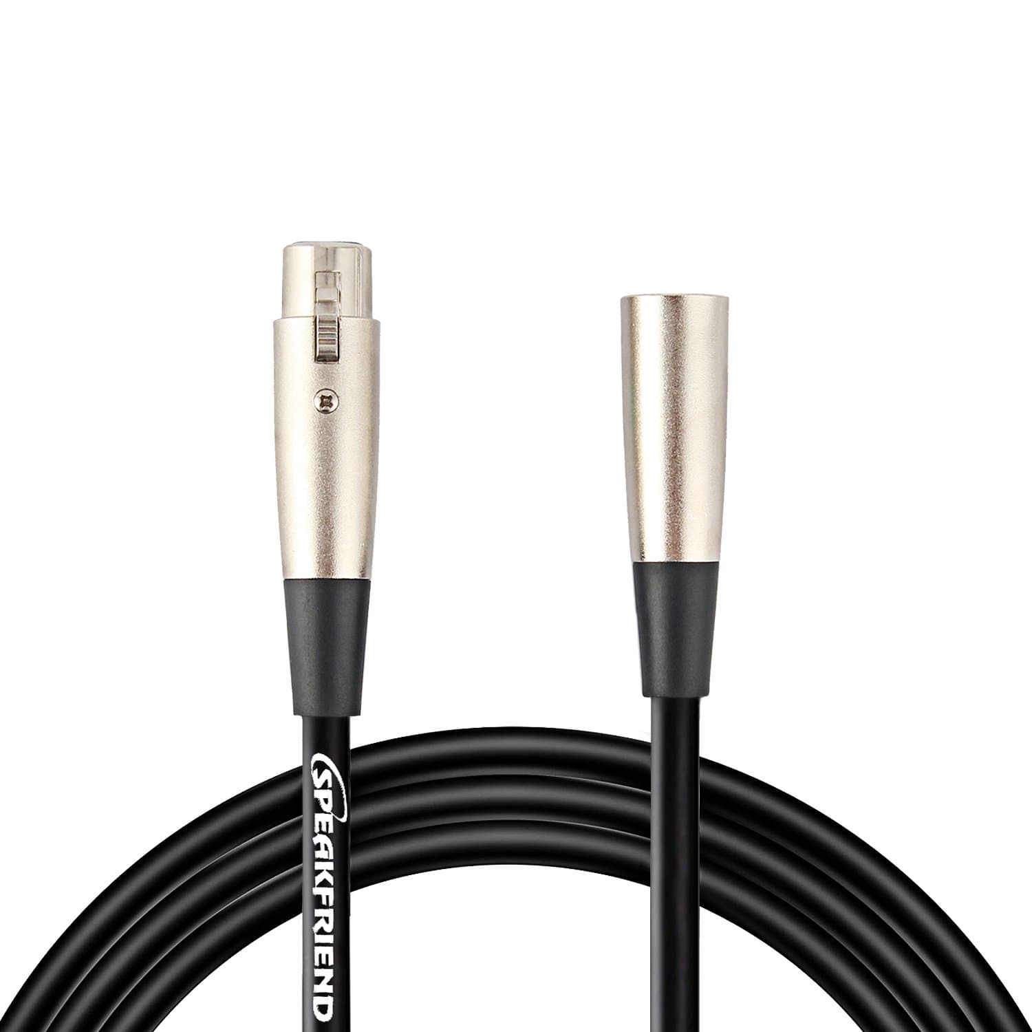 10ft Microphone Cable XLR Male to XLR Female Balanced Black Mic Cables by SPKFRIENDS Classic Series - 10 Feet