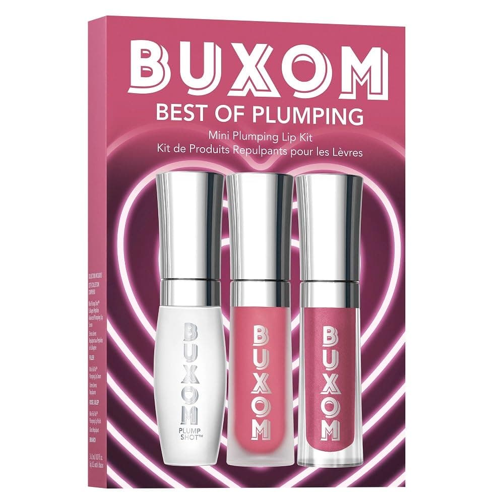 Full-On Plumping Lip Polish, Tinted Lip Plumper Gloss with Peptides & Vitamin E, High-Shine Lip Gloss that Nourishes, Vegan, AI 3 Piece Set (Mini Brandi, Filler, Rose Julep)