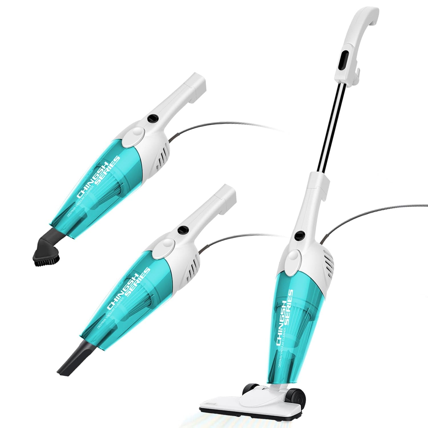 Deerma DX118C 2 in 1 Household Vacuum Cleaner, Handheld Vacuum Cleaner 400W 15Kpa Home Type Small Putt Strong Mites Removal Vacuum High Power for Carpet Floor