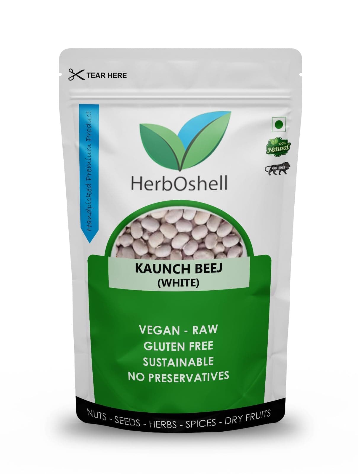 White Kaunch beej, Konch Seed, Safed Koch ke beej, Alkushi, Kauch, Mucuna Pruriens, Velvet Beans, Kapikachhu, Cowitch, Cowhage