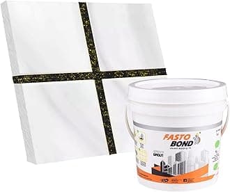 Resin Epoxy Grout - 1 Kg-3 Kg & 5 Kg - Goldan_ Glitter-Sparkle Colors Tile Grout_Fastobond | 3 Components Only | Premixed Glitter For Uniform Finish (1 Kg, Black Golden), 1 Bucket