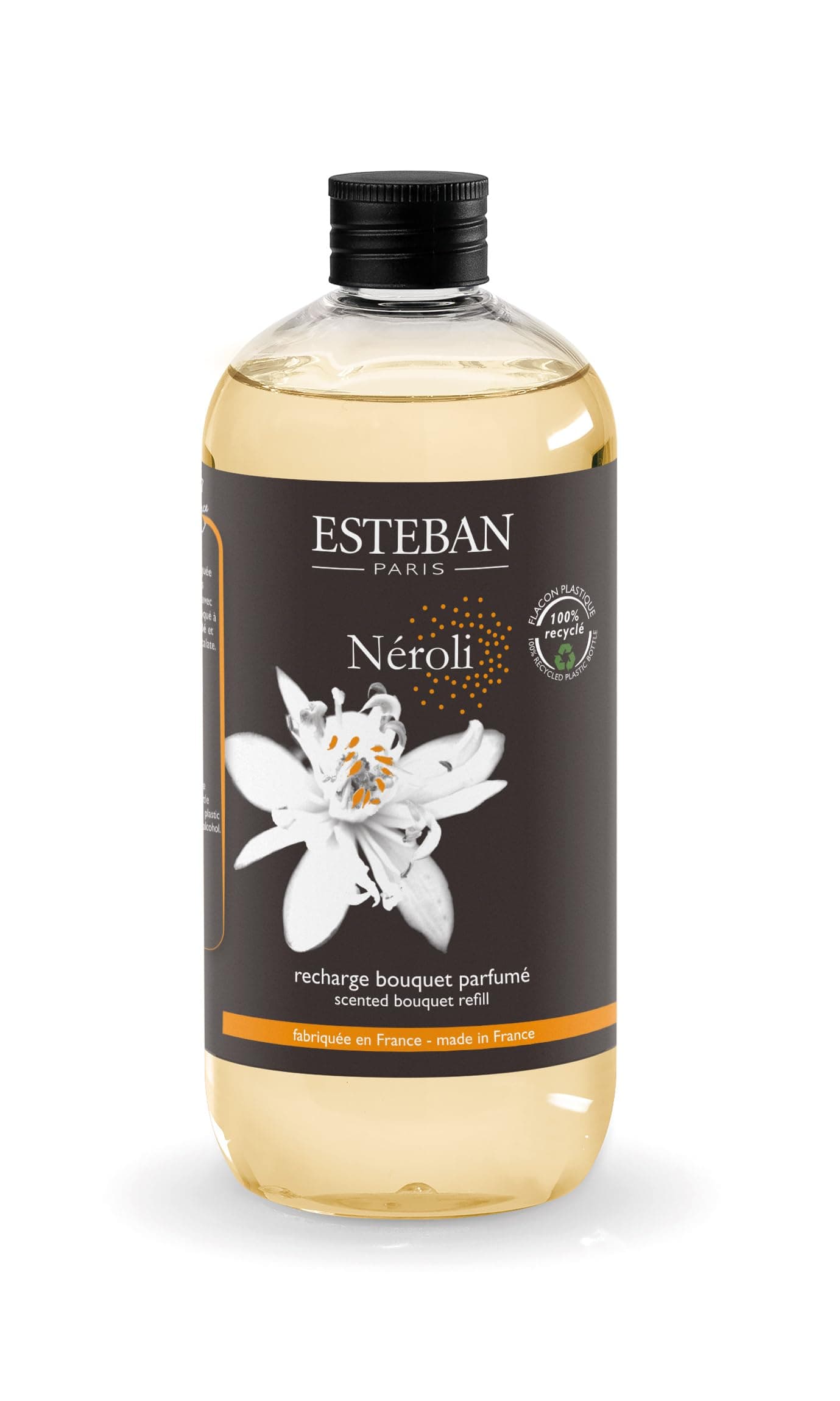 Esteban - Room Fragrance Refill 500 ml - Room Fragrance Refill Bottle - Fragrance Sticks Refill for Fragrance Bouquet, 2-6 Months, Vegetable Alcohol, Recycled Bottle - Néroli