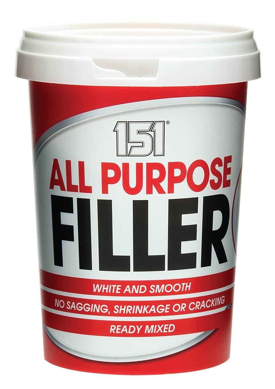 151 Smooth All Purpose Filler - Interior & Exterior Use | No Sagging, Shrinking or Cracking - Easy To Use Ready Mixed Paste | Repairs for Plaster, Plasterboard, Brick, Wood and Stone (White, 600g)