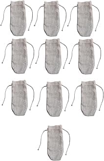 WUD 10 pieces Unbleached Muslin Cloth Water Filter for Tap;No plastic; No Col...