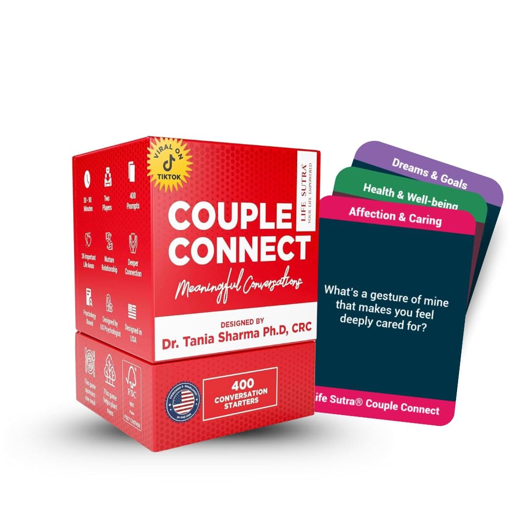 Life Sutra Couple Connect - 200 Romantic Conversations for Couples Games Date Night - Perfect for Couple Gifts, Date Night Ideas, Bridal Shower Gifts, for Women, Wife Gifts