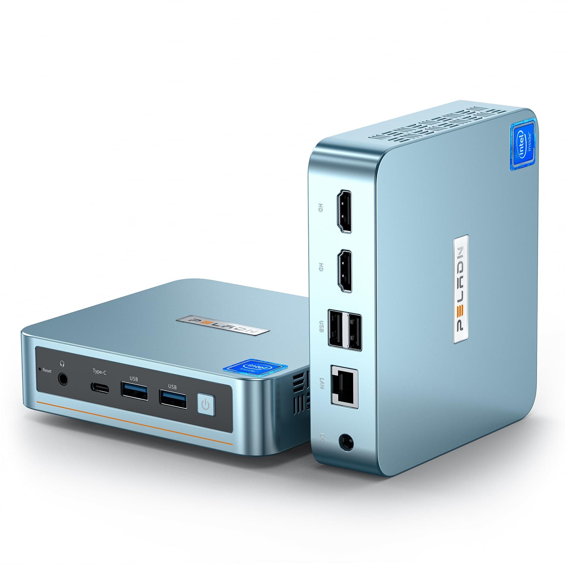 PELADN WI-6 Pro Mini PC, Intel 12th Gen Alder Lake- N100(up to 3.4GHz), 16GB DDR4 3200Mhz RAM 512GB M.2 PCIe SSD, Desktop Computer Support 4K Dual Display/USB3.2/WiFi 5/BT4.2/Win 11 Pro