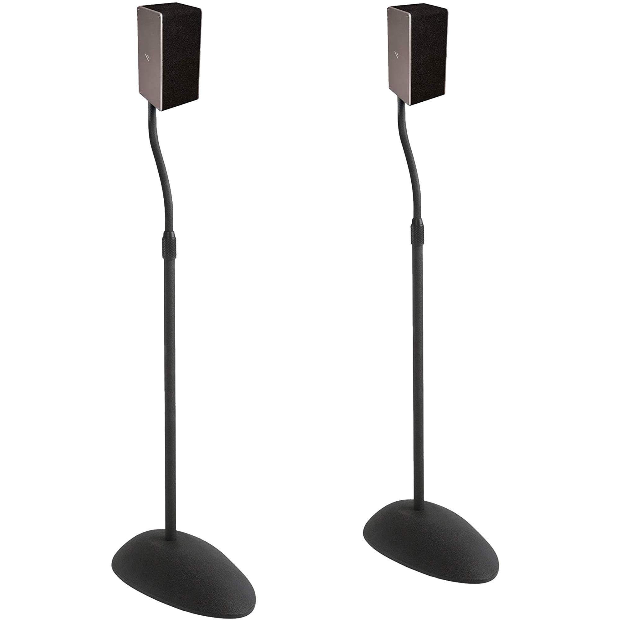ECHOGEAR Speaker Stands Pair - Height Adjustable with Universal Compatibility - Works with Vizio, Klipsch, Bose, Sony & More - Includes Built-in Cable Management - Great For Surround Sound Setups