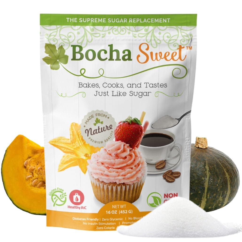 BochaSweet The Supreme Sugar Replacement (16 oz) - 1:1 Granular Sugar Substitute - Perfect for Baking, Keto-Friendly, Zero Glycemic, Non GMO, No Bitter Aftertaste
