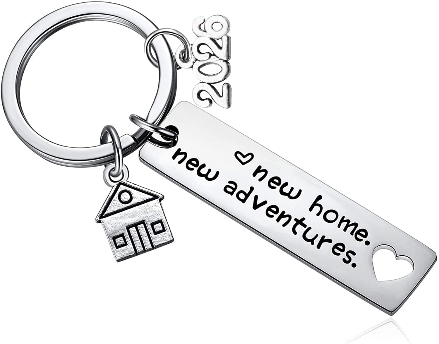 Kvekstio New Home Keychain 2026 Housewarming Gift for New Homeowner House Keyring Moving in Key Chain New Home Owners Jewelry from Real Estate Agent