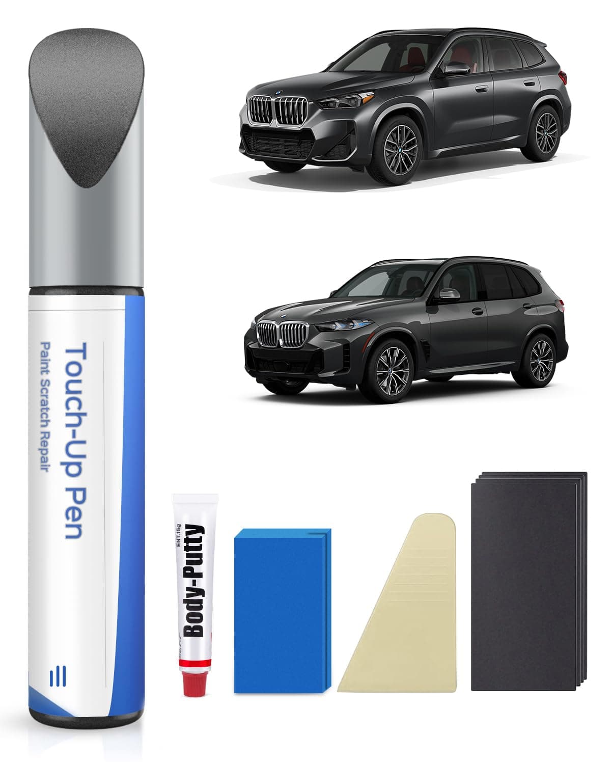 A90 Dark Graphite Metallic Touch Up Paint Repair Kit Compatible with BMW - DIY Kit Exactly Matches Chips and Nicks