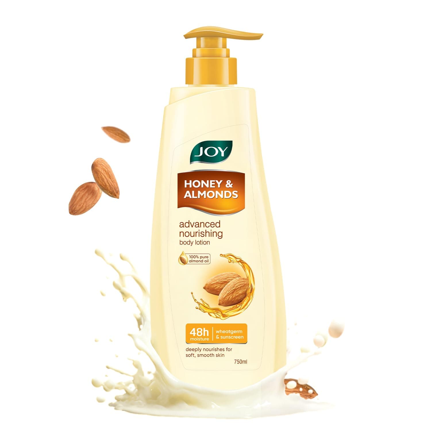 Honey & Almonds Advanced Nourishing Lightweight Summer Body Lotion 750ml | Enriched With Shea Butter | Natural Sunscreen Filters | 48 Hour Moisture, Suitable for Normal to Dry Skin