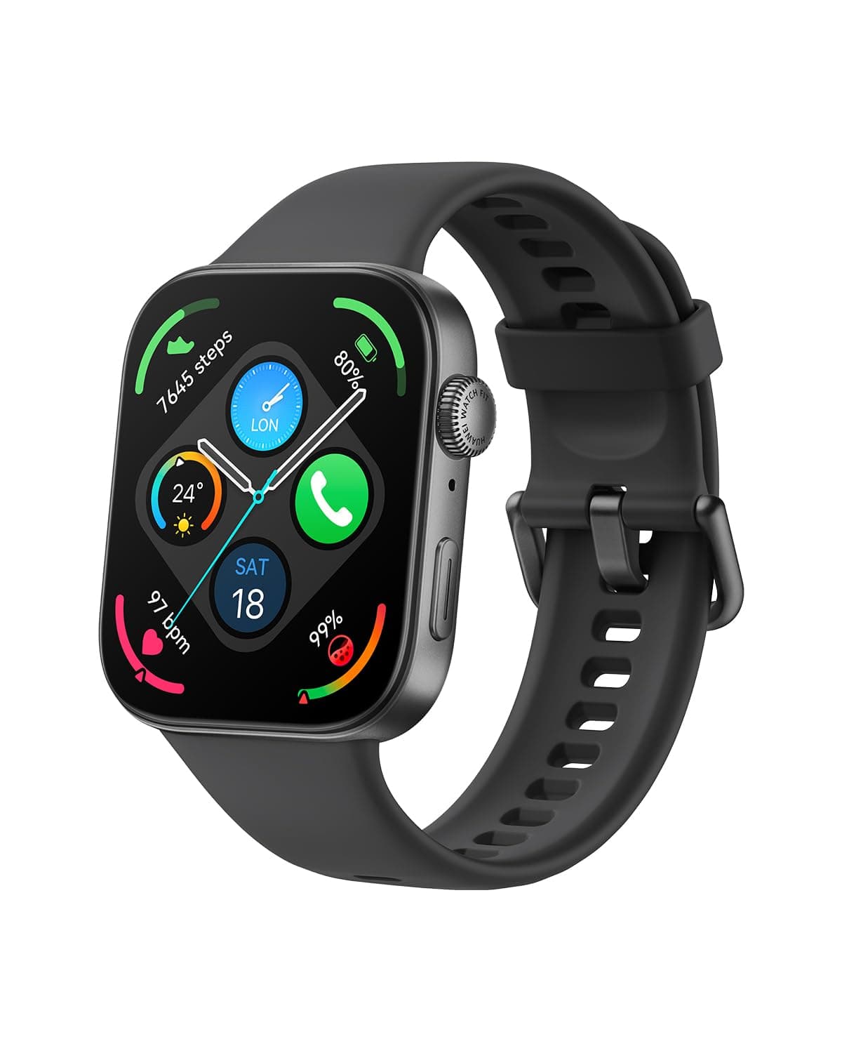 HUAWEI WATCH FIT 3 Smart Watch, 0.4 inch (9.9 mm) Thin, Aluminum Alloy Body, Large Screen, 1.82 inch AMOLED Display, Lightweight Unit, 0.9 oz (26 g), GPS, Calorie Management, Health Management, High