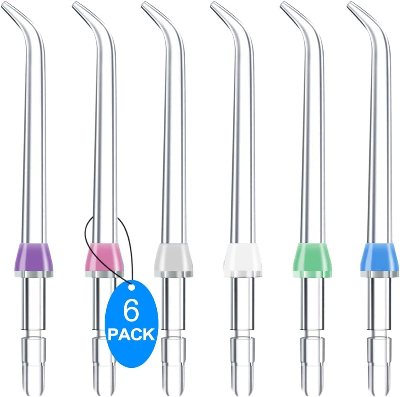 Water Flosser Replacement Tips, Replacement Classic Jet Tips for Waterpik Flosser Oral Irrigator & Dental Flosser (6 Classic Jet Tips)