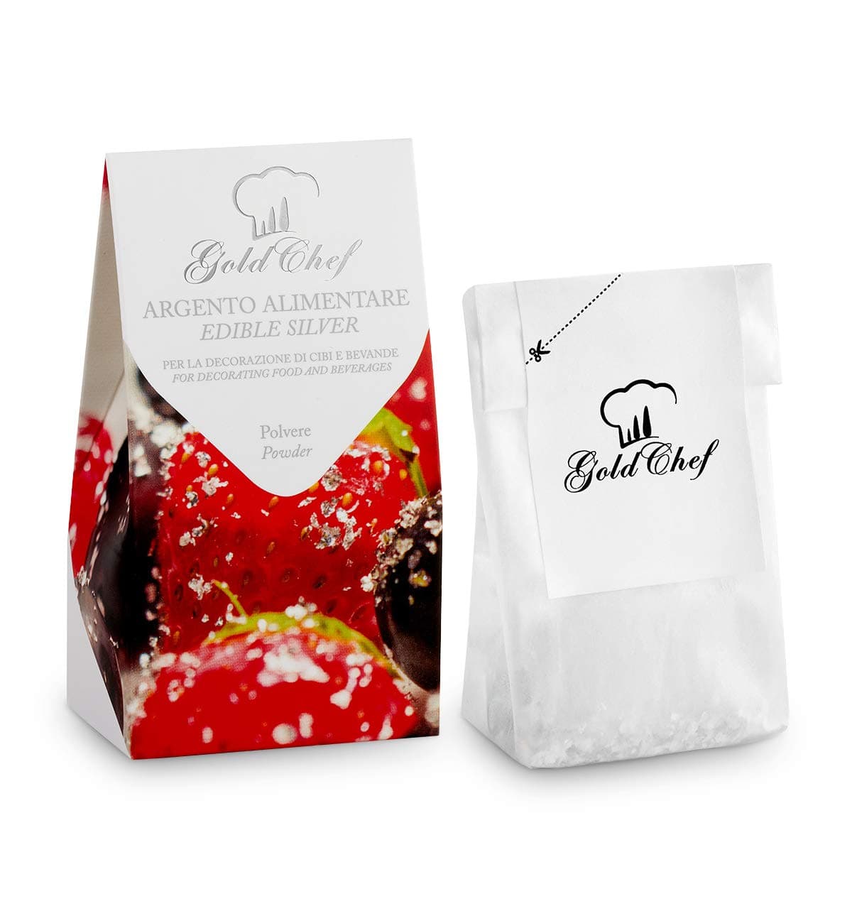 Giusto Manetti Battiloro – GoldChef – Edible Silver Powder – In Shaker – Pure Silver – 100 mg