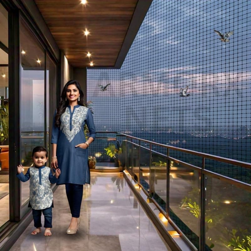 ARMORX Black Anti-Bird Net UV-Stabilized HDPE Multi-Filament Net with Installation Kit & Tying Ropes Attached - Black - 6ftx12ft