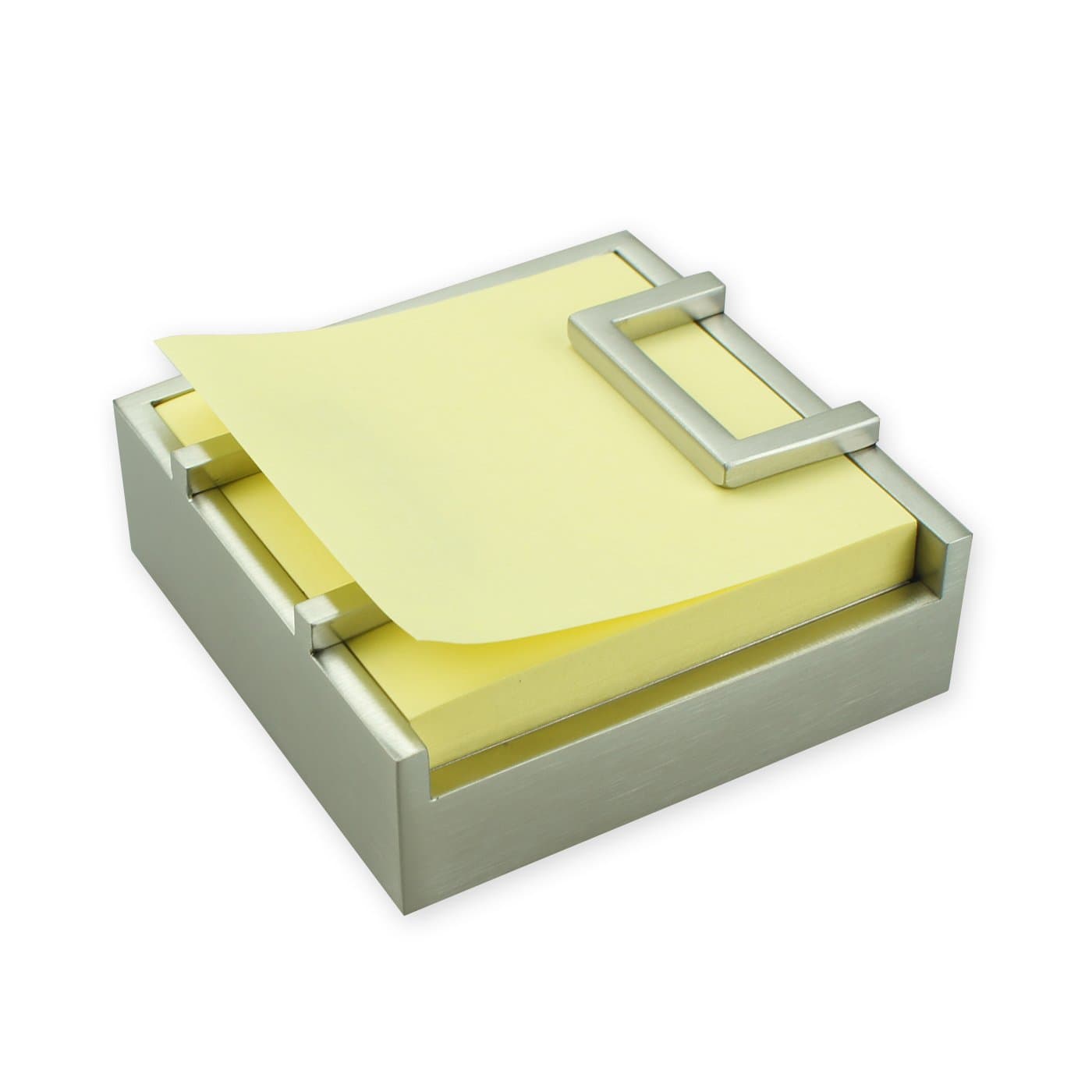 ArtsOnDeskModern Art Desk Pop-Up Note Dispenser St210 Stainless Steel Satin Finish Patent Applied for Z Note Pad Holder Office Supply Accessory Organizer Memo Gift